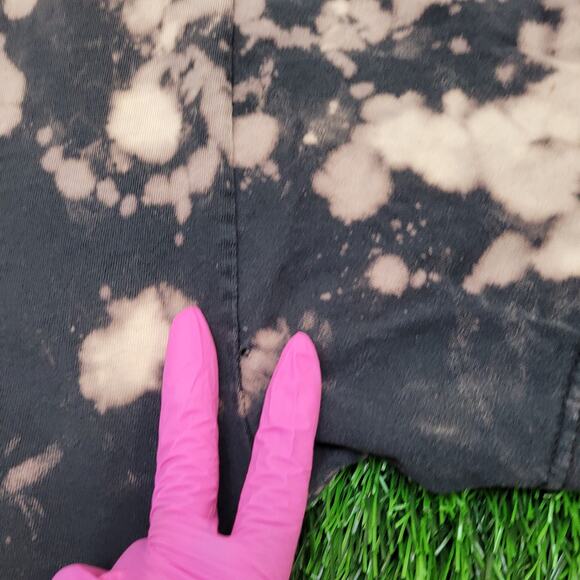 Skull Wings Cropped Shirt Women XL 23x14 Bleached Fort-Dover - Picture 6 of 14